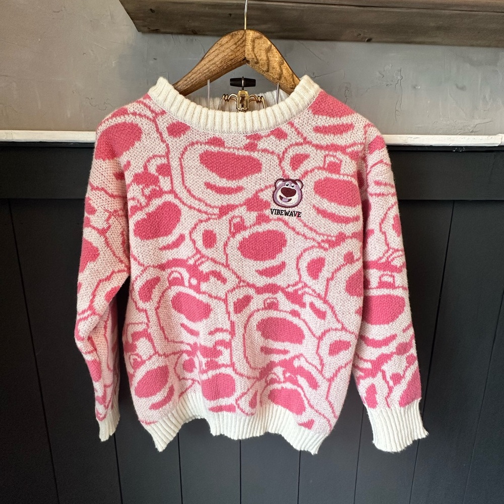 Vibewave‎ Disney Pixar Collection Toy Story 3 Lotso Hugs Bear Allover Sweater M